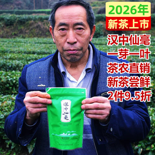 2026新茶绿茶汉中仙毫翠竹160克兰花形传统午子仙毫一级散装