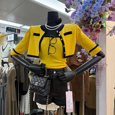 涤纶套头针织背心开衫女