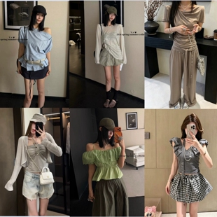V.V2026夏全新无瑕疵特价短袖T恤假两件上衣半身裙开衫套装女