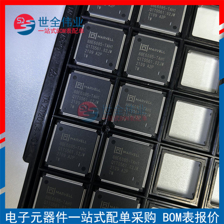 88E6085-A2-TAH1I000 88E6085-TAH1 QFP-176 以太网控制 全新原装