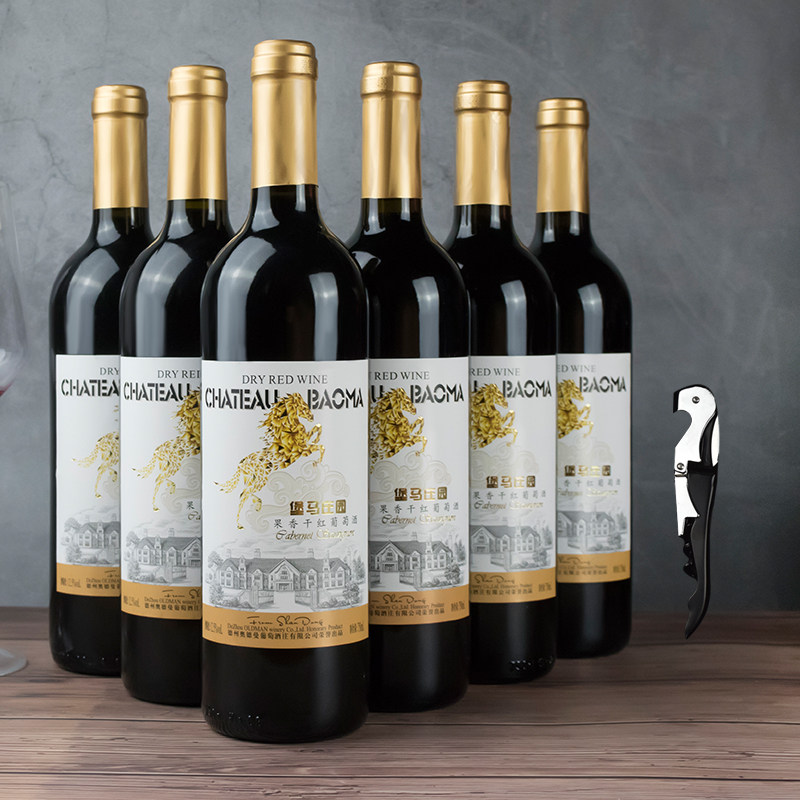 堡马庄园干红葡萄酒一箱六瓶整箱装 - 实物图