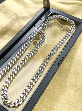 精钢项链匠风细工打造精简大气男士潮流时尚饰品项链