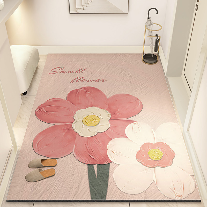 油画地垫入户门垫PVC可擦免洗裁剪玄关皮革脚垫耐脏进门门口地毯,居家布艺,家用脚垫,淘宝优惠券,粉丝福利购,淘宝优惠卷