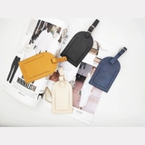 Багажная бирка, картхолдер, из натуральной кожи, подарок на день рождения, делается под заказ, с печатью вашего логотипа