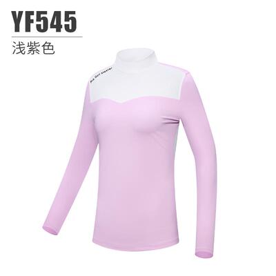 高尔夫服饰士袖恤时YF545尚女女装衣长拼色显瘦高弹柔服软上衣