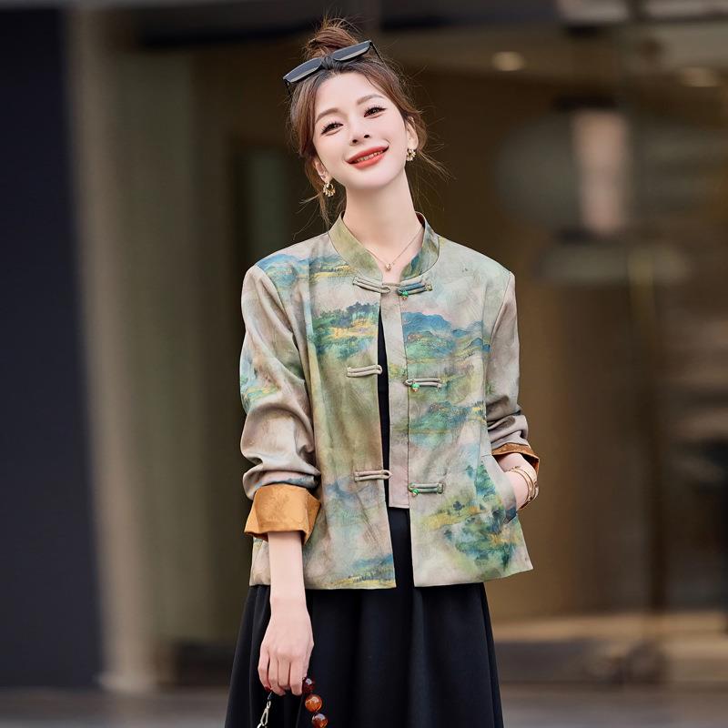 2025春季新领气质气百搭新中式国风款盘扣立时N6183-01尚洋外套 N