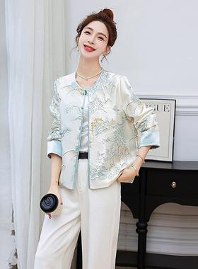 20YW8993-025年春季新款新式G风短重工片刺绣盘扣复古款女亮外套Y