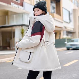 设计感拼色ZKAI9991羽绒气服女款长冬季2024新款女士中款外高端洋