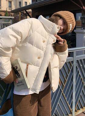 白色短款羽绒服女5季冬外套2米02新款设C191-995计感洋气保暖白鸭