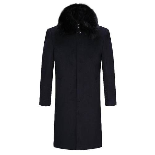 024冬款2过膝2202-ZZ长款中老年男士保暖羊大衣休闲绒上衣务男商