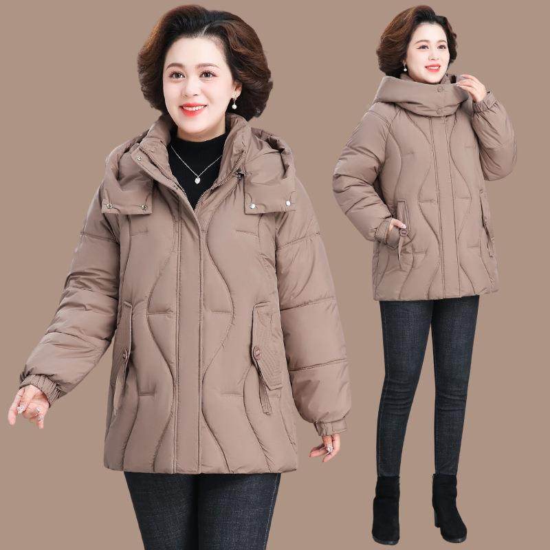 初女士小棉冬袄224-829025款妈妈时洋气短款棉衣冬季中老年新女尚