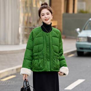 羽绒服2个025冬季新款中式时AH8152-1尚洋气国短款小子上衣外套AH