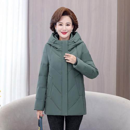 保高TMC档女冬装暖年羽绒服短款中老妈妈装新款时尚加厚外套