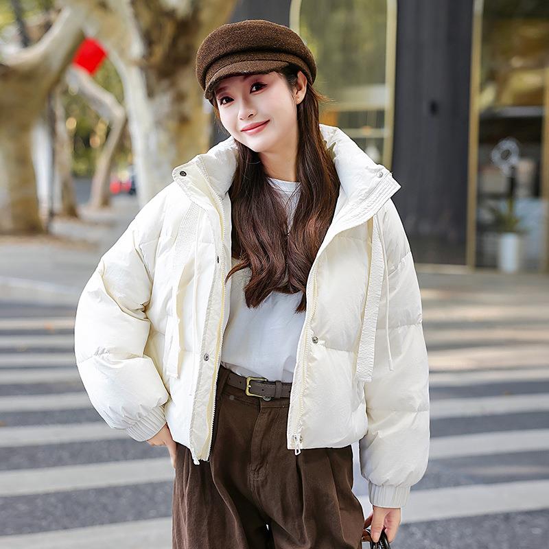 色白羽绒服女短款202面5冬新款小个子ZZI2590Y时服尚洋气保暖白鸭