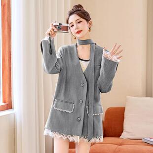 短小香风外ZMIAO891套女0气25新款爆款春秋洋时尚高2端小个子设计