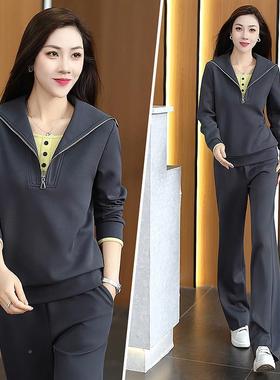 运动套装女秋卫季202新款5时尚洋气减龄气质显瘦超火休闲两965115
