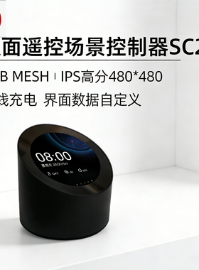 SC21桌面遥控场景控制器ZGB MESH IPS高清无线充电防水运动表