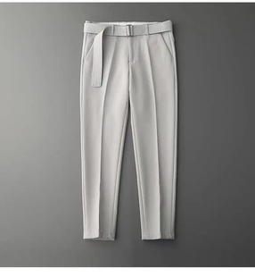 男士 韩版 潮流青少年修身 2024款 裤 垂感休闲九分西裤 小脚西装 子 夏季