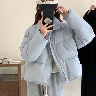 小个子衣服穿搭面包服外套