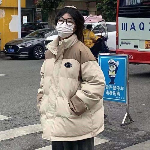 款ins设计感加厚保暖棉服潮