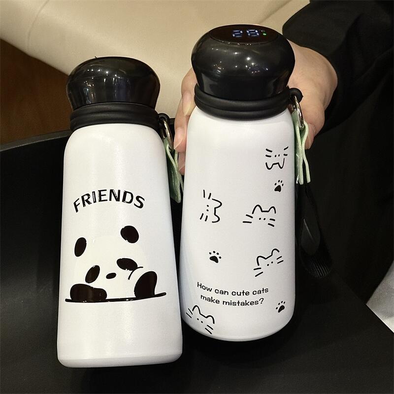 新款304不锈钢保温水杯高颜值大容量便携咖啡杯学生儿童水杯盖帽