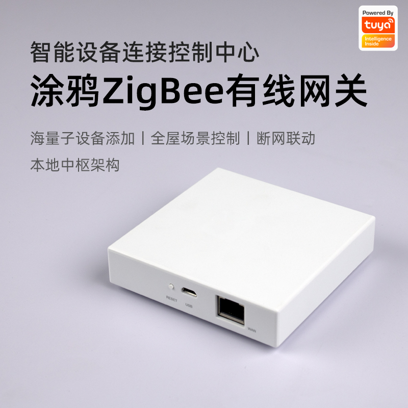 新品涂鸦智能Zigbee网关有线中控主机无线远程控蓝牙Mesh多模场景