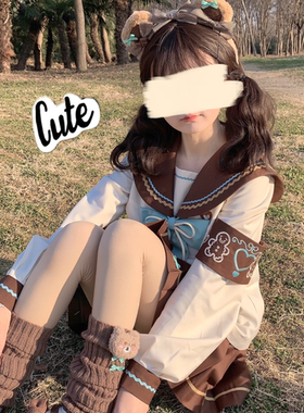 【漓川JK】熊仔饼干制服套装原创正版水手服水手服日系学生服春秋