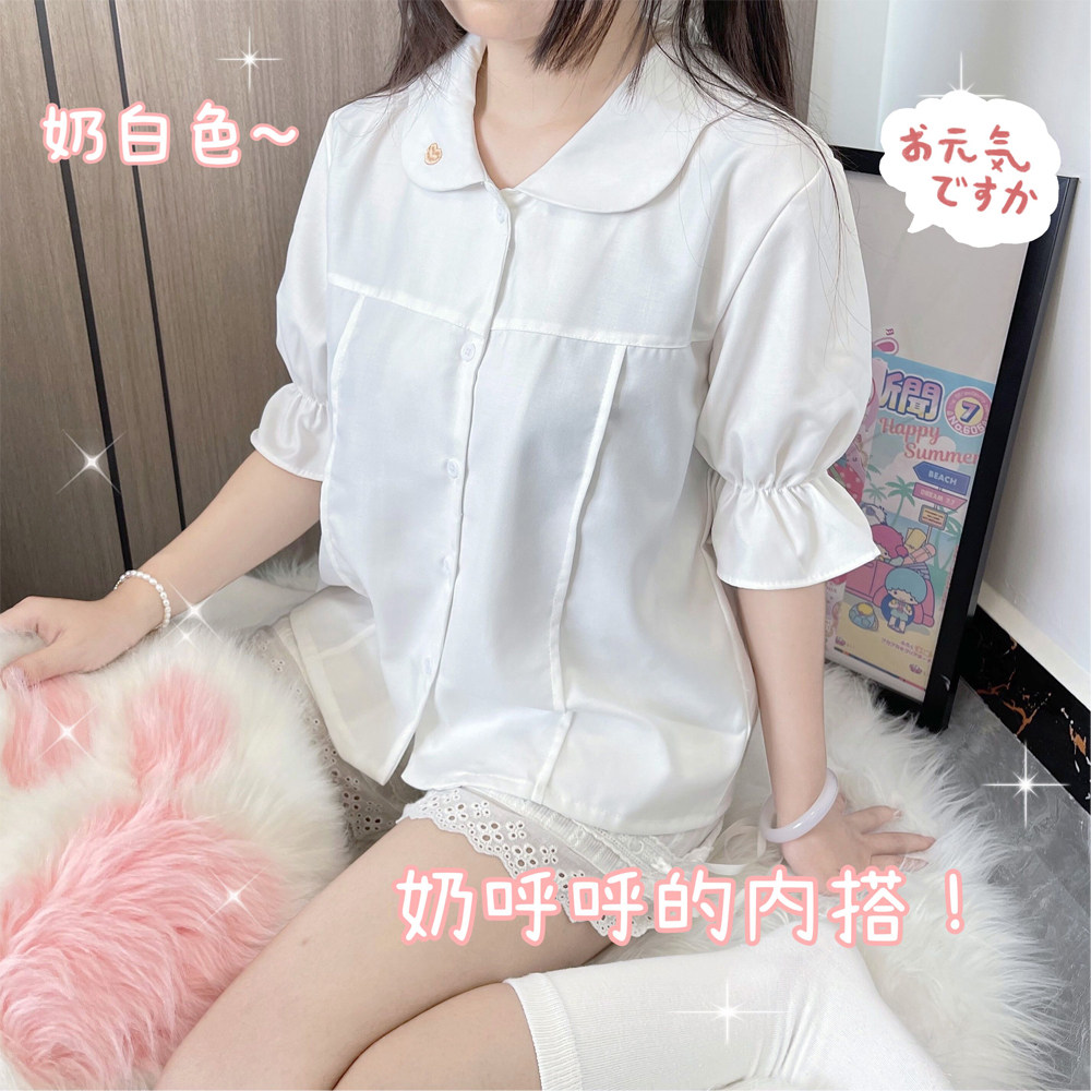 【漓川JK】原创正版jk衬衫女制服日系可爱内搭刺绣衬衫春夏秋季节