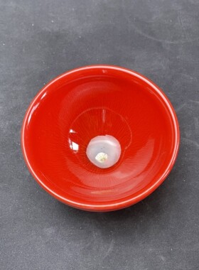 鸡血红建盏建阳茶盏纯手工茶杯主人杯