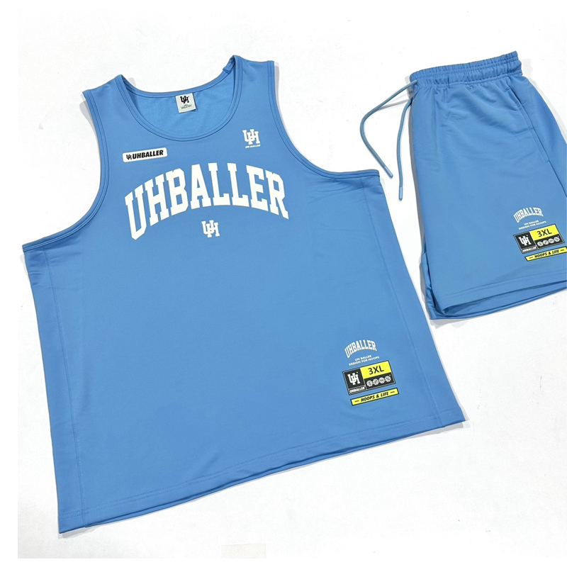 UHBALLER美式风球衣背心短袖定制DIY篮球服速干面料运动团队套装