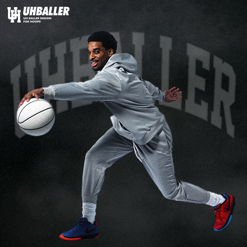 UHBALLER篮球男子帽衫宽松帽衫