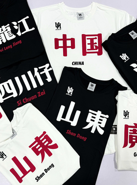 UH BALLER国潮省份名字主题篮球运动男女子短袖定制T恤速干弹力