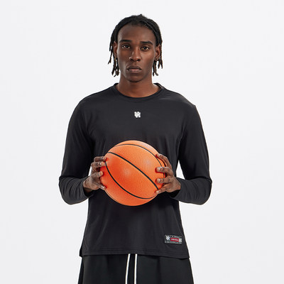 UHBALLER美式纯色运动长袖薄款T恤男速干排汗篮球训练热身投篮服