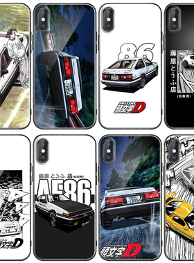头文字D 藤原拓海AE86手机壳适用苹果13 12pro11 7/8plus xsmax xr小米11vivox70 华为p50 nova9 oppo reno6