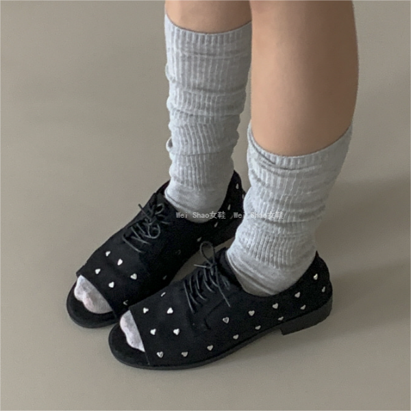 韩国东大门代购26春夏铆钉装饰系带粗跟复古绒面休闲露趾凉鞋,女鞋,牛津鞋/布洛克鞋/德比鞋,淘宝优惠券,粉丝福利购,淘宝优惠卷