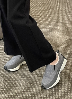 一脚蹬运动风加绒休闲鞋冬季棉鞋
