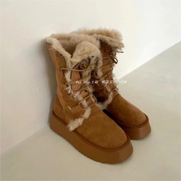 24秋冬系带两穿保暖雪地靴