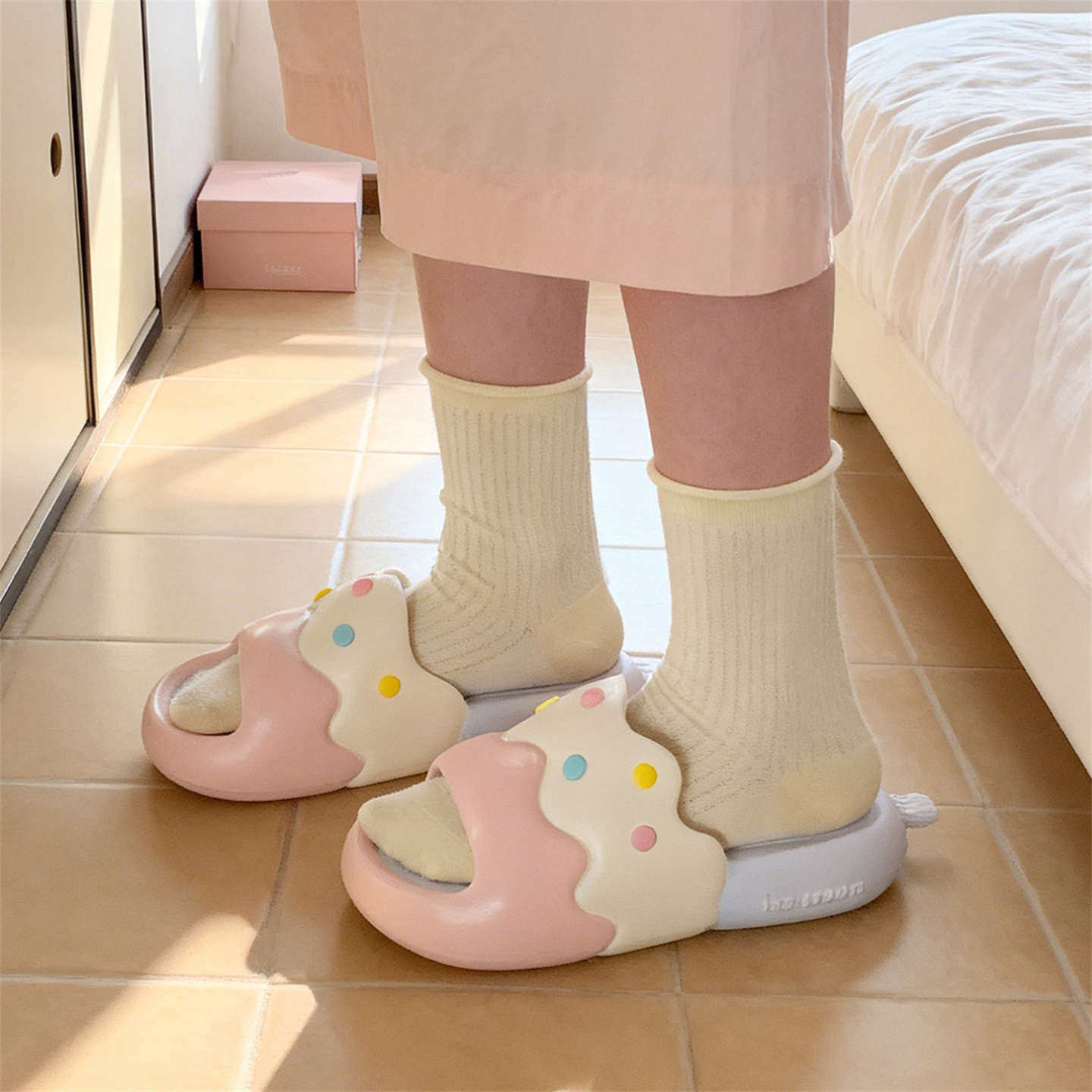 可爱冰棍外穿居家一字浴室拖鞋趣味冰淇淋女士休闲EVA凉拖鞋夏季,居家布艺,居家棉拖/棉鞋,淘宝优惠券,粉丝福利购,淘宝优惠卷