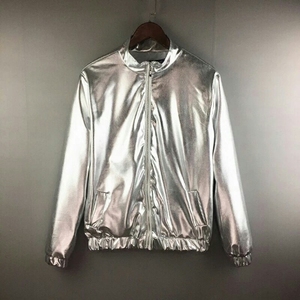 春装新款韩土豪金银色运动棒球服短款夹克学生上衣开衫外套潮图片