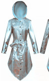 服装金色连帽风衣外套男女情侣装派对演出服，男装风衣，星座1804