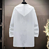 中长款拉链防晒衣夏季轻薄款冰丝连帽潮流青年帅气夹克风衣，男装防晒衣，星座1804