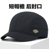 短帽檐5cm速干春秋新款 帽子男户外防风遮阳棒球帽后封口鸭舌帽男