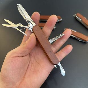 外贸出口欧美 户外野营便携多功能不锈钢刀开罐器一字螺丝刀剪刀