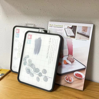 出口订单！双面抗菌不锈钢菜板 pp砧板41.5*29cm