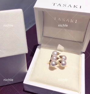 代购TASAKI 田崎&塔思琦danger危险18K黄金 阿古屋akoya珍珠 戒指