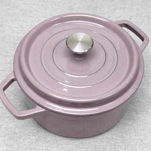 三厦黑底釉24厘米经典 炖铸铁珐琅锅炖锅电磁炉燃气灶烤箱通用