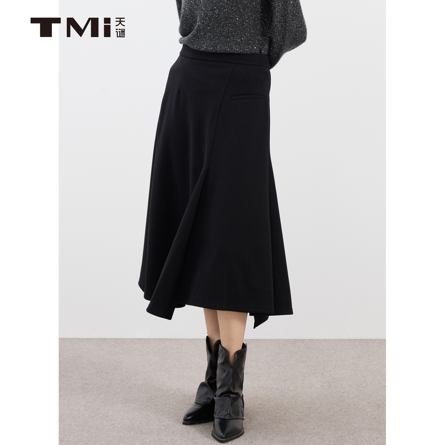 天谜优雅时尚伞裙半身裙