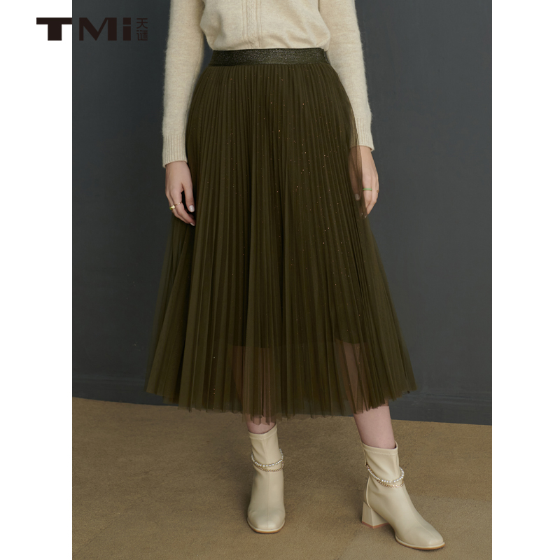 天谜半身裙A版仙女网纱