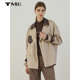 女装 风衣2024秋季 TMi243093 韩版 天谜外套翻领宽松休闲拼色长袖
