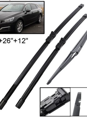 适用标致508 SW MK1 2010-2018前后挡风玻璃刮水片组件套26+26+12